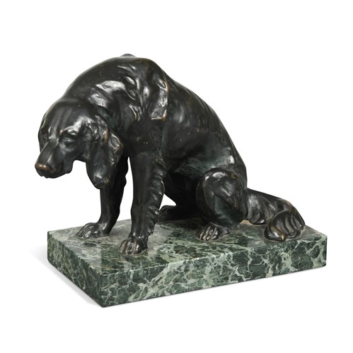 Lot 586 - An Austrian bronze model of a dog, early 20th century