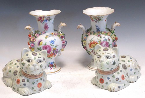 Lot 118 - A pair of late 19th century Continental floral...