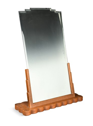 Lot 217 - Betty Joel (1894-1985), a Token Works Queensland silky oak table mirror, circa 1930