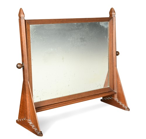 Lot 190 - A Cotswold School walnut swing mirror