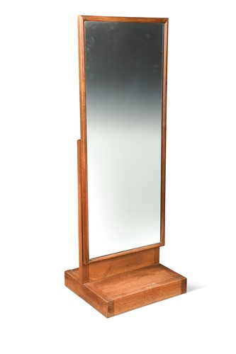 Lot 197 - Gordon Russell, a walnut cheval mirror