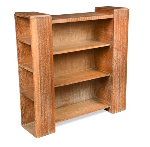 Lot 216 - An Art Deco limed oak bookcase