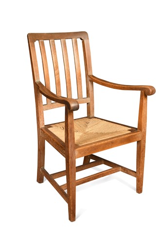 Lot 206 - A Heal's limed oak elbow chair