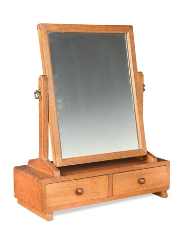 Lot 185 - Charles Herbert (Bert) Uzzell, a Cotswold School oak swing mirror, 1937