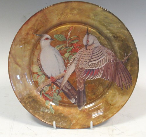 Lot 135 - Kathleen Mulraney decoupage plate, 23cm diameter