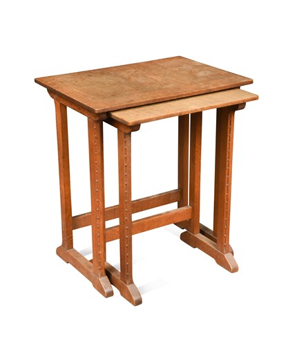 Lot 188 - Stanley Webb Davies (1894–1978), a nest of two oak tables