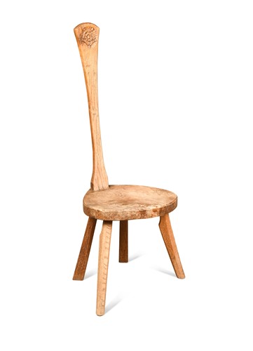 Lot 212 - Jack Grimble of Cromer, an ash and elm spinning or side chair