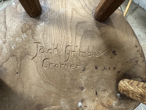 Lot 212 - Jack Grimble of Cromer, an ash and elm spinning or side chair