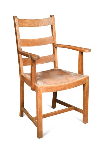 Lot 202 - A Heal's oak elbow chair