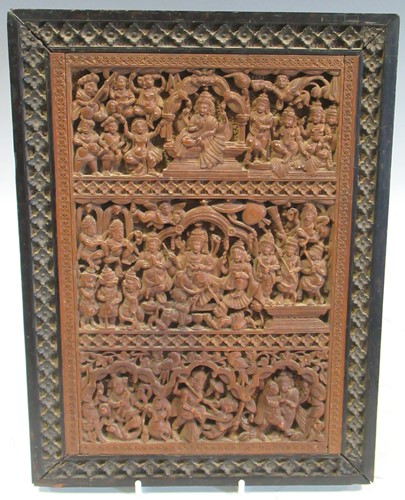 Lot 125 - An Anglo-Indian carved sandalwood/hardwood...