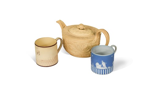 Lot 517 - A Wedgwood caneware teapot and cover, circa 1800