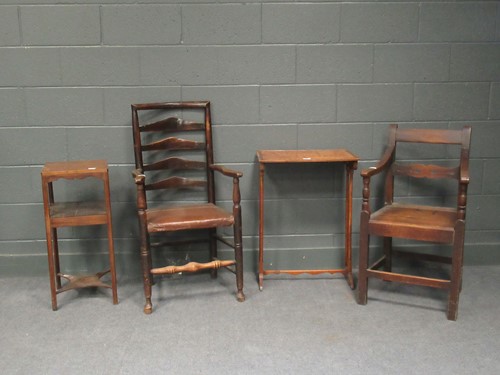 Lot 634 - A 19th century mahogany washstand 74 x 33 x...
