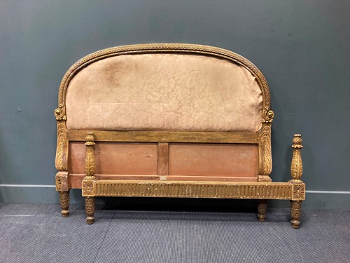 Lot 678 - A Heal & Son 1930s giltwood bed, carved in...