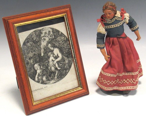 Lot 24 - A 19th century Neapolitan crib figure, 22cm...