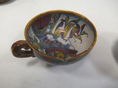 Lot 28 - Alfredo Santarelli, a lustrous faience tea for...