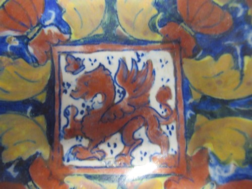 Lot 28 - Alfredo Santarelli, a lustrous faience tea for...