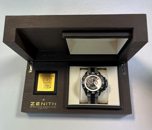 Lot 223 - Zenith - A steel and titanium 'El Primero Defy Xtreme Open' chronograph wristwatch