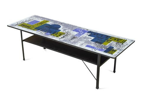 Lot 264 - John Piper for Terence Conran, a 'London Skyline' two-tier coffee table