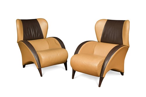 Lot 255 - A pair of  mid-century 'Grassoler' Spanish armchairs