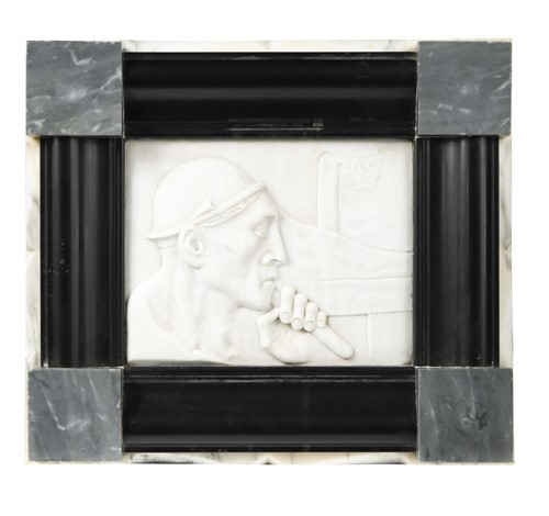 Lot 75 - Augustin Bisiaux, a Belgian Art Deco marble relief plaque