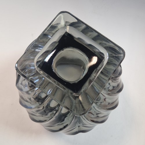 Lot 7 - Rudolf Schrötter for Inwald, an Art Deco grey glass vase, circa 1935