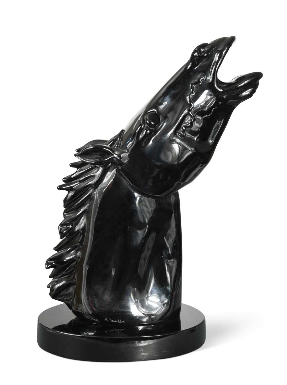 Lot 24 - Arnaldo Zanella at Murano, a large and impressive Art Glass horses head, circa 2000