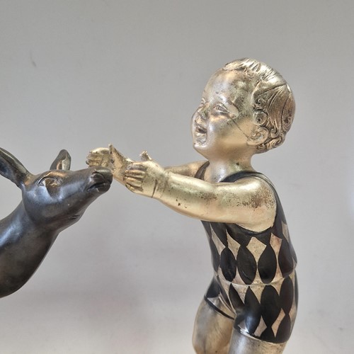 Lot 74 - After Uriano (Ugo Cipriani, 1887-1960), an Art Deco spelter figure group