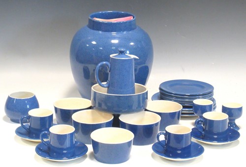 Lot 68 - A Moorcroft powder blue part breakfast set,...