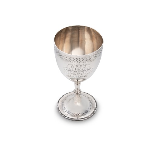Lot 365 - A Victorian silver wine goblet