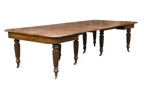 Lot 769 - A mahogany extending dining table stamped 'GILLOWS', 19th century