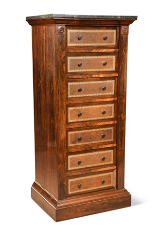 Lot 836 - A William IV rosewood semanier