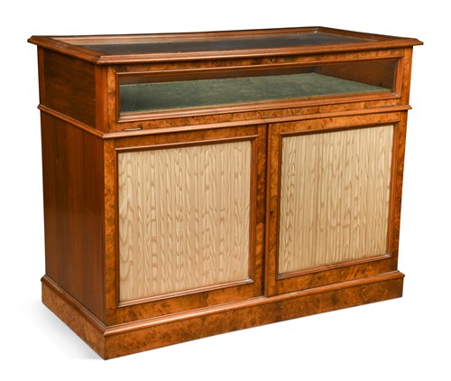 Lot 774 - An Edwardian walnut display cabinet
