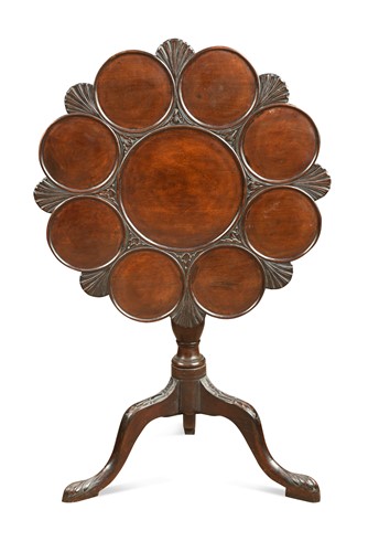 Lot 785 - A George II style mahogany supper table, 19th century