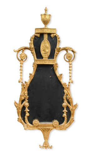 Lot 697 - A George III style giltwood wall mirror, 19th century