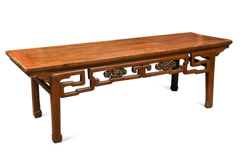 Lot 125 - Two similar graduated Chinese low tables, late Qing/early Republic