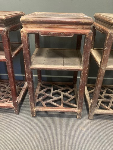 Lot 484 - A collection of four Chinese hardwood urn...