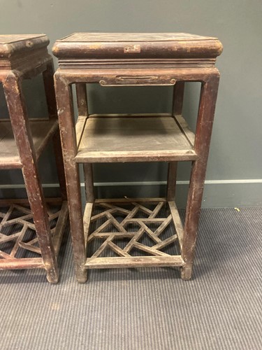 Lot 484 - A collection of four Chinese hardwood urn...