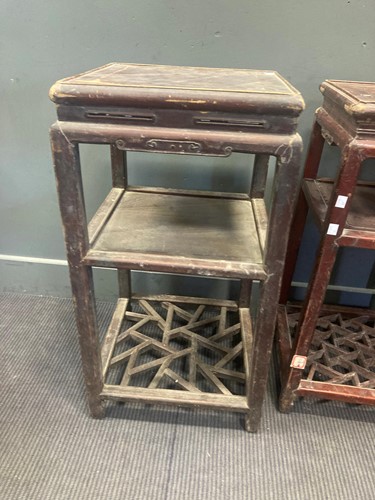 Lot 484 - A collection of four Chinese hardwood urn...