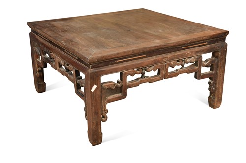 Lot 132 - A Chinese hardwood Kang table, early 20th century