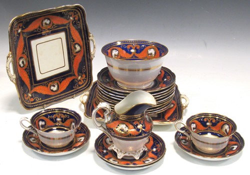 Lot 12 - An 18th century part English porcelain tea...