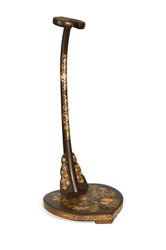 Lot 141 - A Japanese lacquered wood sword stand, Meiji Period (1868-1912)