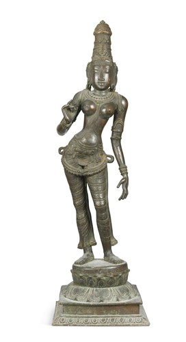 Lot 149 - An Indian large bronze of Vishnu, late 19th century