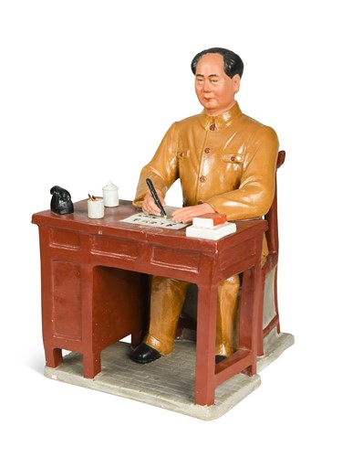 Lot 96 - A Chinese porcelain figure of Chairman Mao, mid 20th century