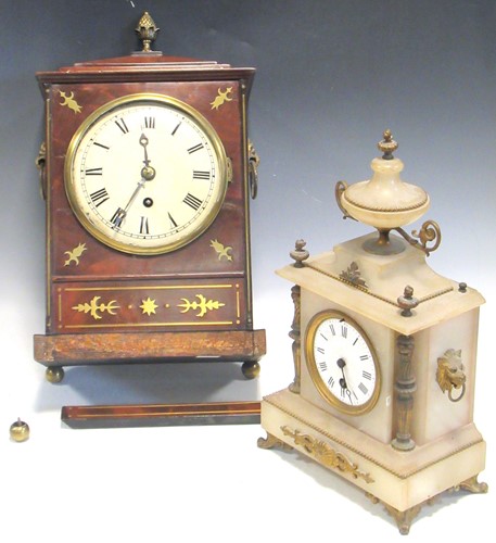 Lot 82 - A Regency mahogany inlaid clock, 41 x 23 x...