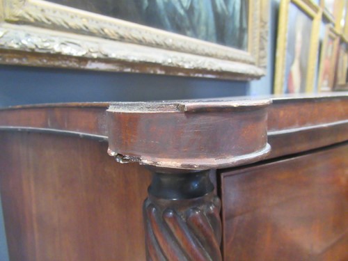 Lot 340 - A large mahogany chest of drawers, 19th century