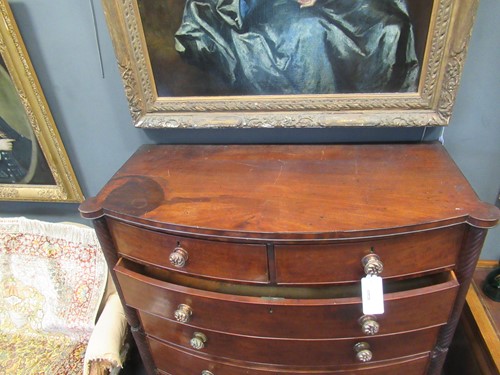 Lot 340 - A large mahogany chest of drawers, 19th century