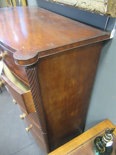 Lot 340 - A large mahogany chest of drawers, 19th century