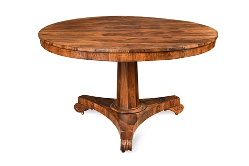 Lot 723 - A William IV rosewood breakfast table