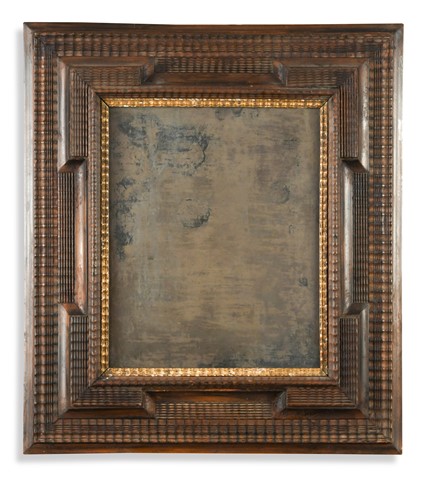 Lot 545 - A Baroque style ripple moulded wall mirror, 19th century
