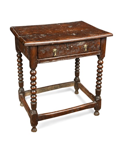 Lot 556 - A burr elm side table, late 17th century